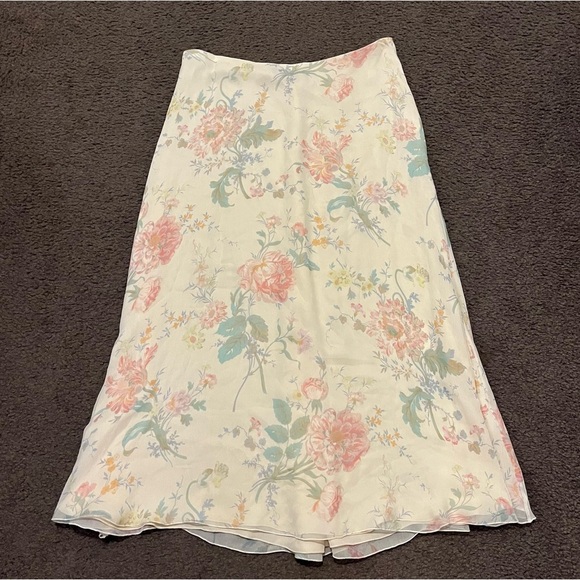 Ralph Lauren Purple Label Silk Floral Midi Skirt - Picture 4 of 7